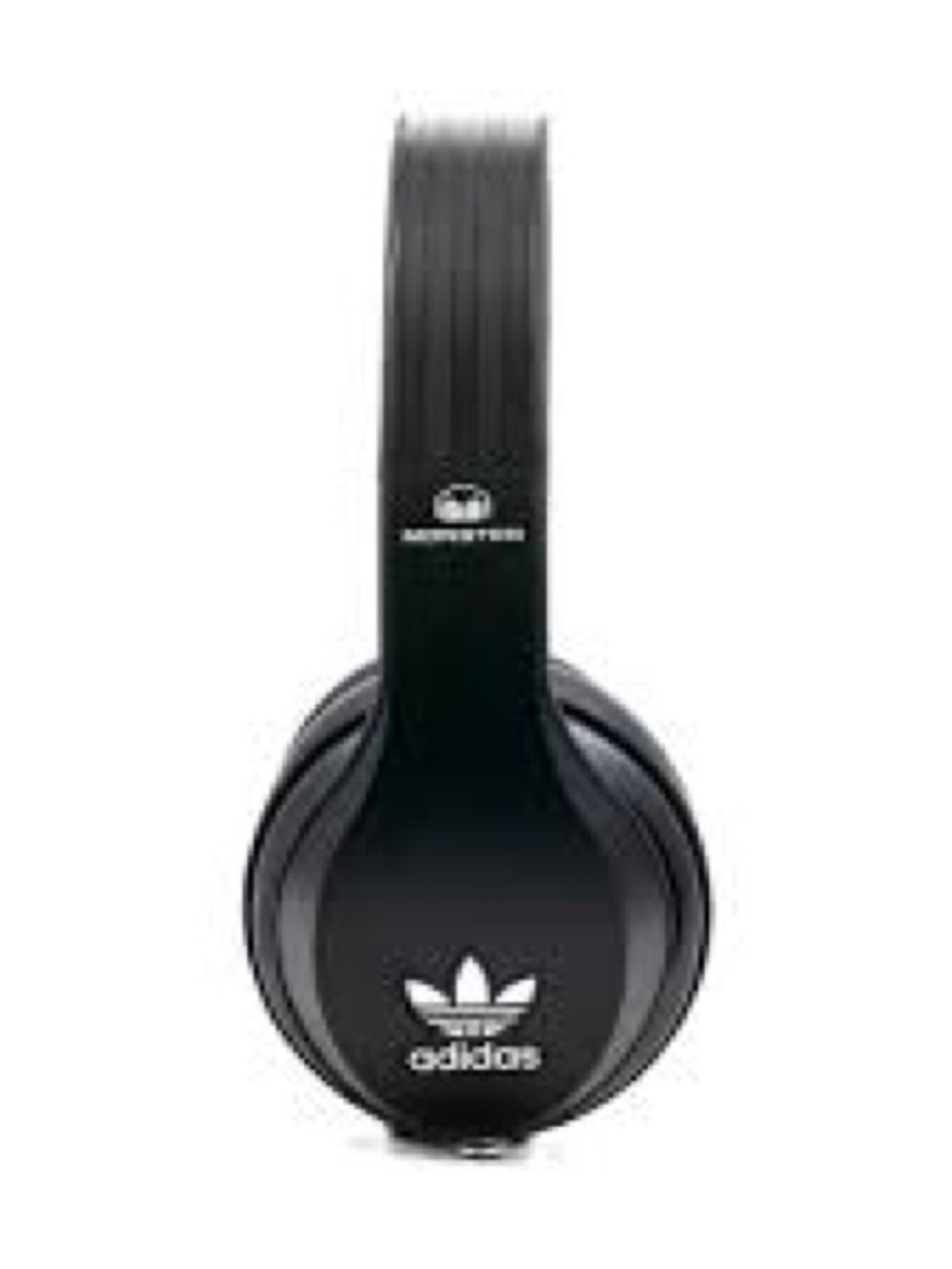 adidas Black Over-Ear Headphones with Trefoil Logo